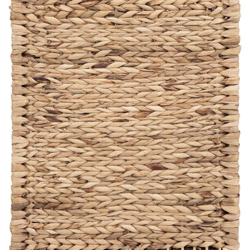 Kahverengi El Dokuması Deniz Otu 3 Panelli Katlanır Paravan - 178x146 cm - 184509