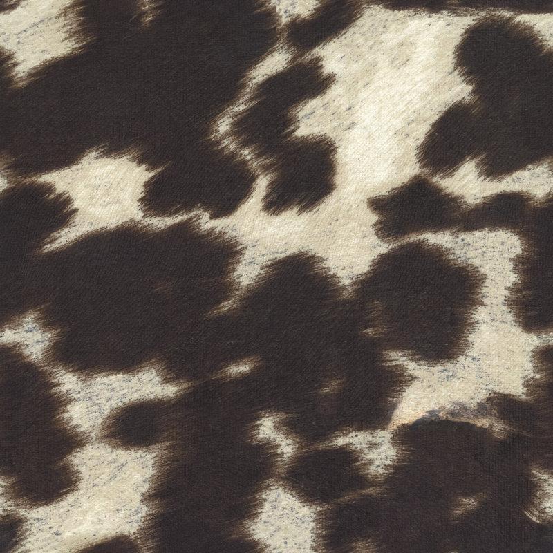 Kahverengi İnek Desenli Suni Deri Metal Ayaklı Kulaklı Tekli Koltuk - 205084