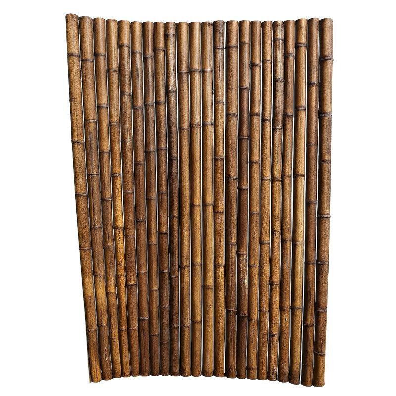Kahverengi Karbonize Bambu Rulo Balkon Çiti - 183x122 cm - 174648