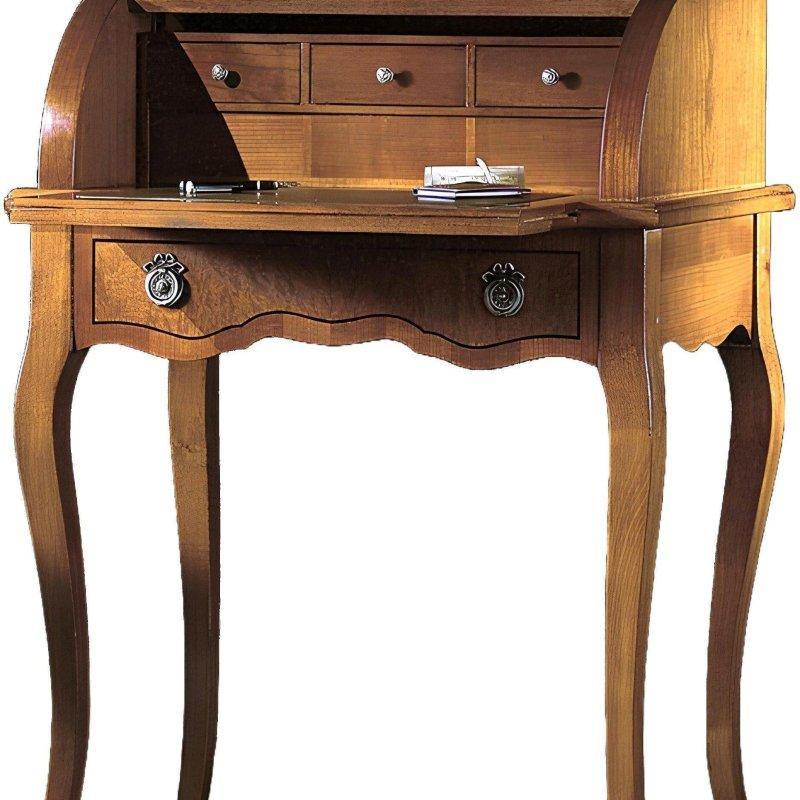 Kahverengi Kayın Ağacı 4 Çekmeceli Vintage Çalışma Masası - 72x50x104 cm - 235082