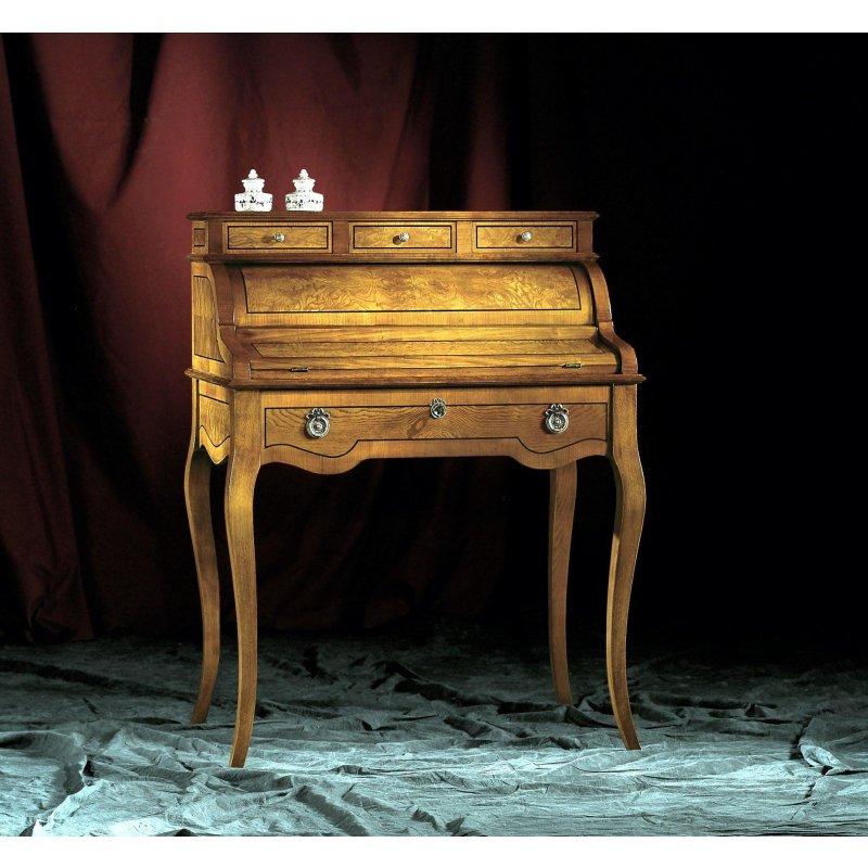 Kahverengi Kayın Ağacı 4 Çekmeceli Vintage Çalışma Masası - 82x54x104 cm - 234989