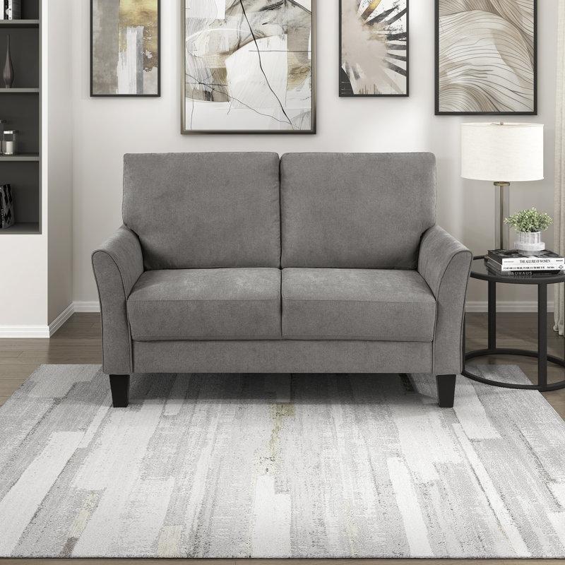Kahverengi Kumaş Dışa Dönük Kolçaklı İkili Koltuk - 143 cm - 207590