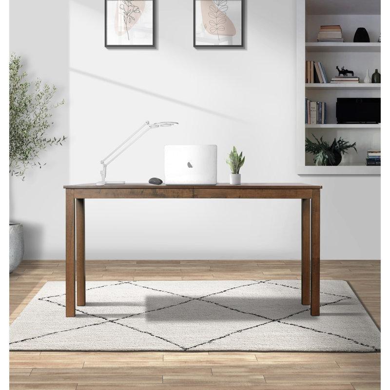 Kahverengi Masif Ahşap Ayaklı Vintage Çalışma Masası - 151x41 cm - 234141