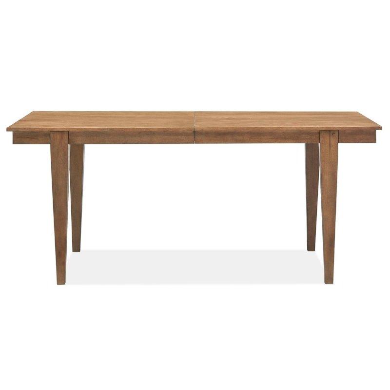 Kahverengi Masif Ahşap ve Meşe Kaplama Açılabilir Dikdörtgen Bohem Yemek Masası - 183x97 cm - 238215