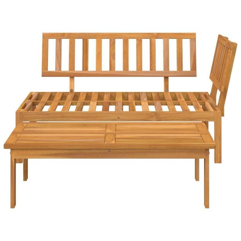 Kahverengi Masif Akasya Ahşap Modüler Palet Koltuk - 101x60 cm - 177657