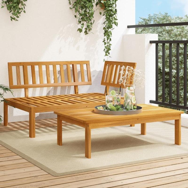 Kahverengi Masif Akasya Ahşap Modüler Palet Koltuk - 101x60 cm - 177657