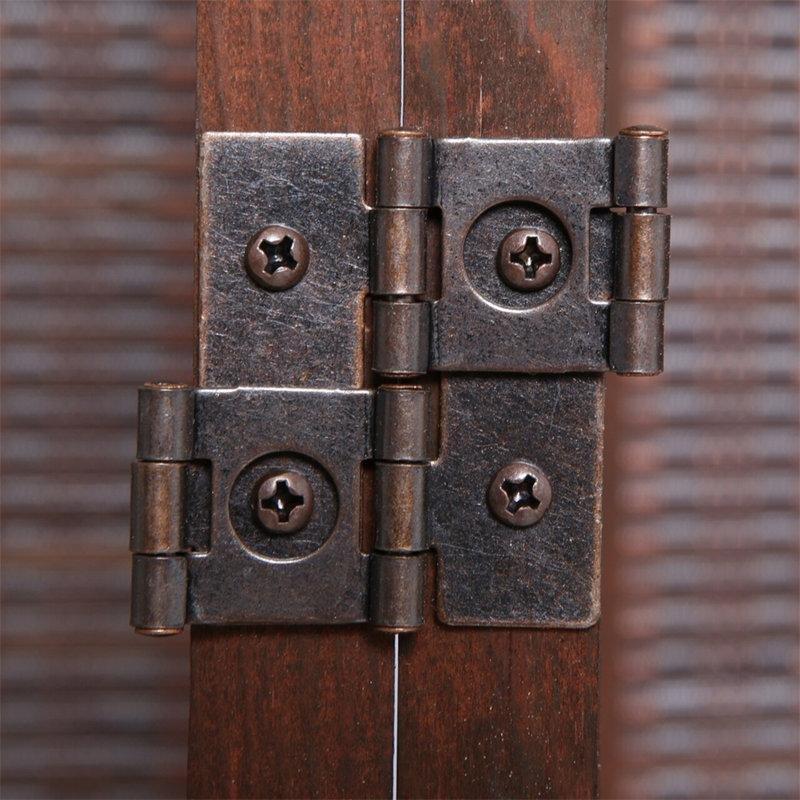 Kahverengi Masif Bambu Dokuma Desenli Katlanır Paravan - 181 cm - 184645