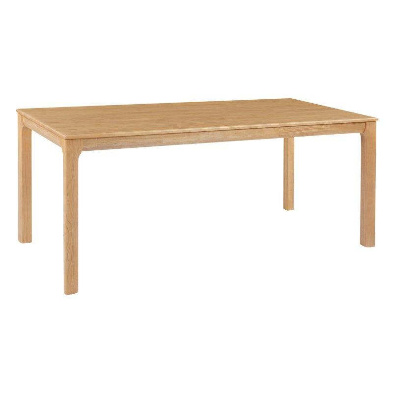 Kahverengi Masif Kauçuk Ağacı Dikdörtgen Minimalist Bohem Yemek Masası - 179 cm - 237624
