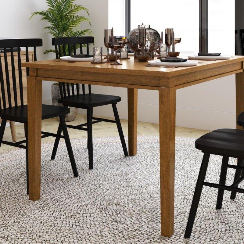 Kahverengi Masif Kauçuk Ağacı Konik Ayaklı Bohem Yemek Masası - 94-122 cm - 237837