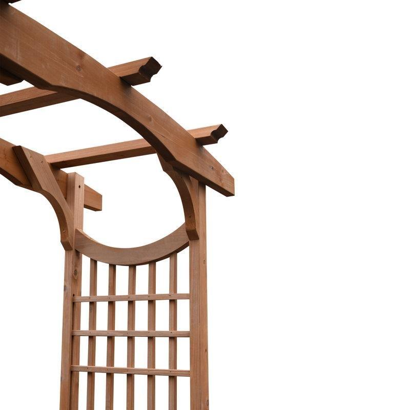 Kahverengi Masif Köknar Ağacı Hava Koşullarına Dayanıklı Bahçe Kemeri - 150x76x212 cm - 178773