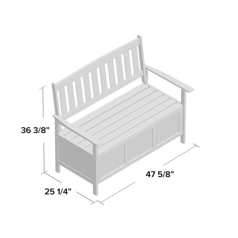 Kahverengi Masif Tik Ağacı Sandıklı Bahçe Bankı - 121 cm - 172008