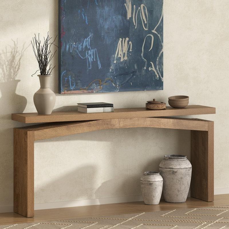 Kahverengi MDF Kır Evi Tarzı Ekstra Uzun Koltuk Arkası Dresuar - 161 cm - 217645