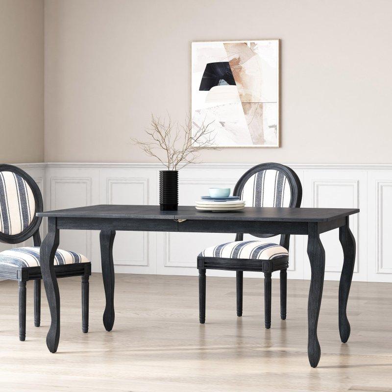Kahverengi MDF ve Kauçuk Ağacı Büyüyebilen Kelebek Mekanizmalı Bohem Yemek Masası - 203 cm - 237745