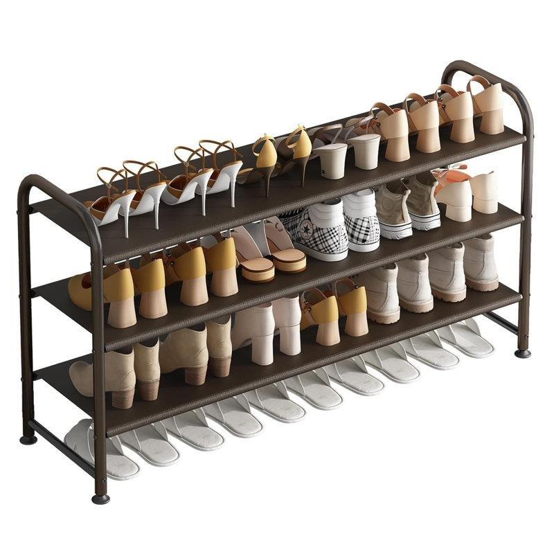Kahverengi Metal 3 Katlı 18 Çift Kapasiteli Ayakkabılık - 109 cm - 227473