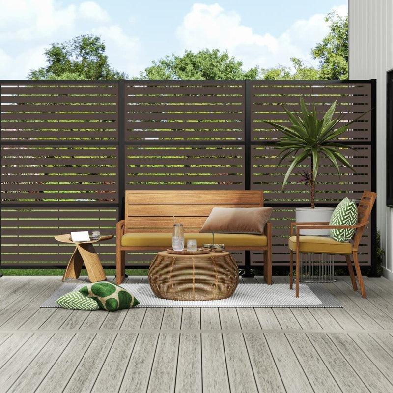 Kahverengi Plastik Boyanabilir Dekoratif Bahçe Paravanı - 61x122 cm - 172960