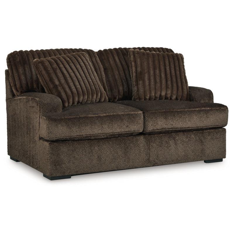 Kahverengi Polyester Çift Taraflı Minderli İkili Koltuk - 176 cm - 205520