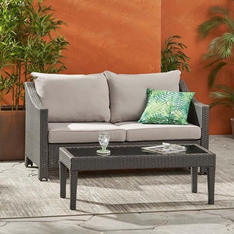Kahverengi Rattan Minderli 4 Kişilik Bahçe Oturma Grubu - 210580