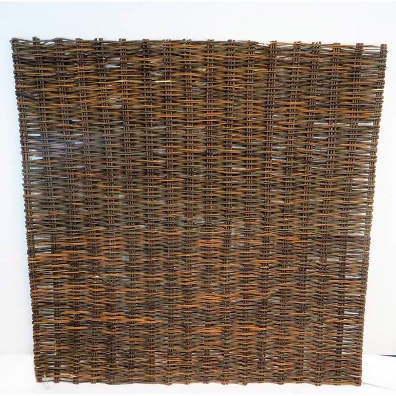 Kahverengi Söğüt El Örgüsü Yatay Dokuma Balkon Çiti - 183x92 cm - 174641