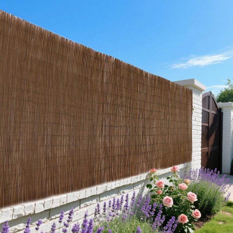Kahverengi Söğüt Rulo Mahremiyet Balkon Çiti - 174535