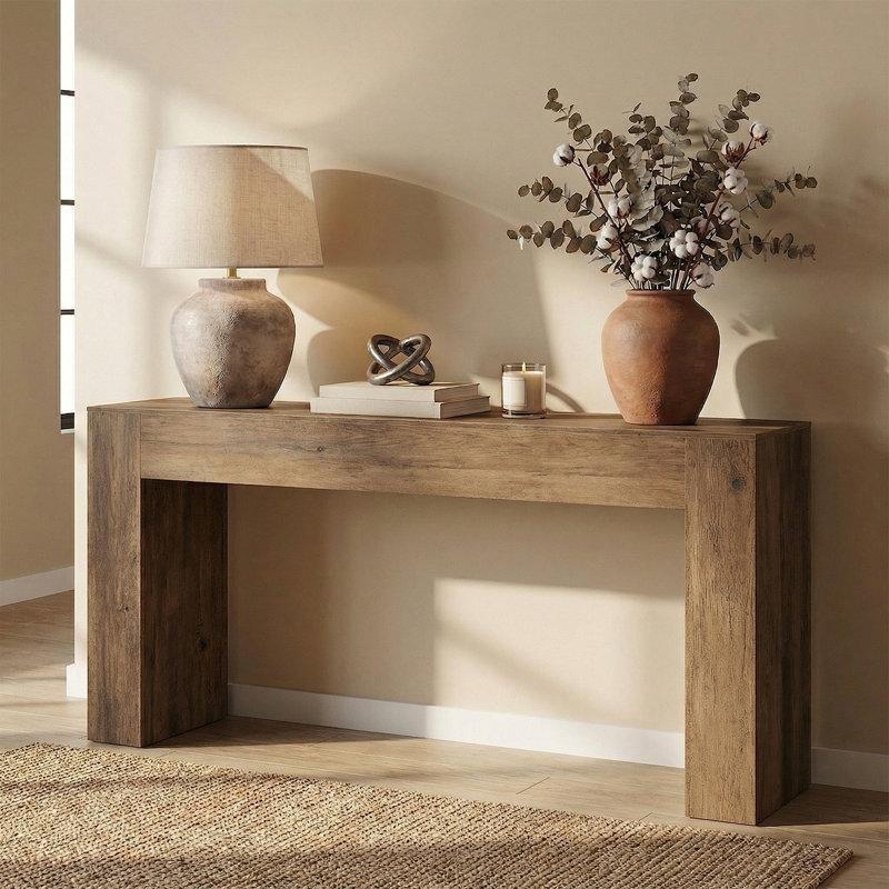 Kahverengi U-Şekilli Sunta Koltuk Arkası Dresuar - 161 cm - 217469