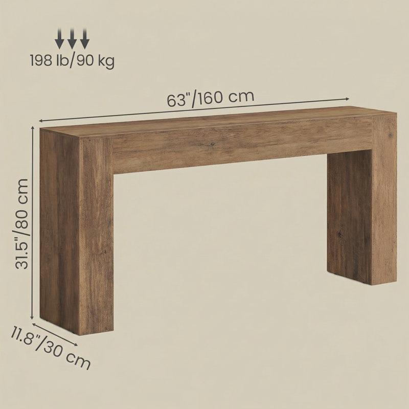 Kahverengi U-Şekilli Sunta Koltuk Arkası Dresuar - 161 cm - 217469