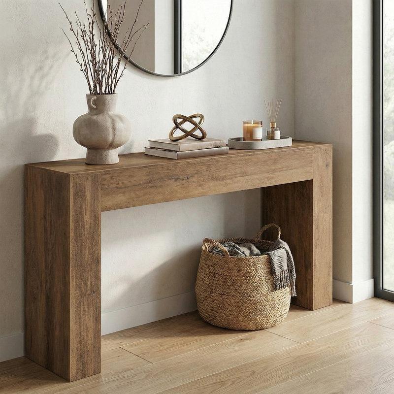 Kahverengi U-Şekilli Sunta Koltuk Arkası Dresuar - 161 cm - 217469