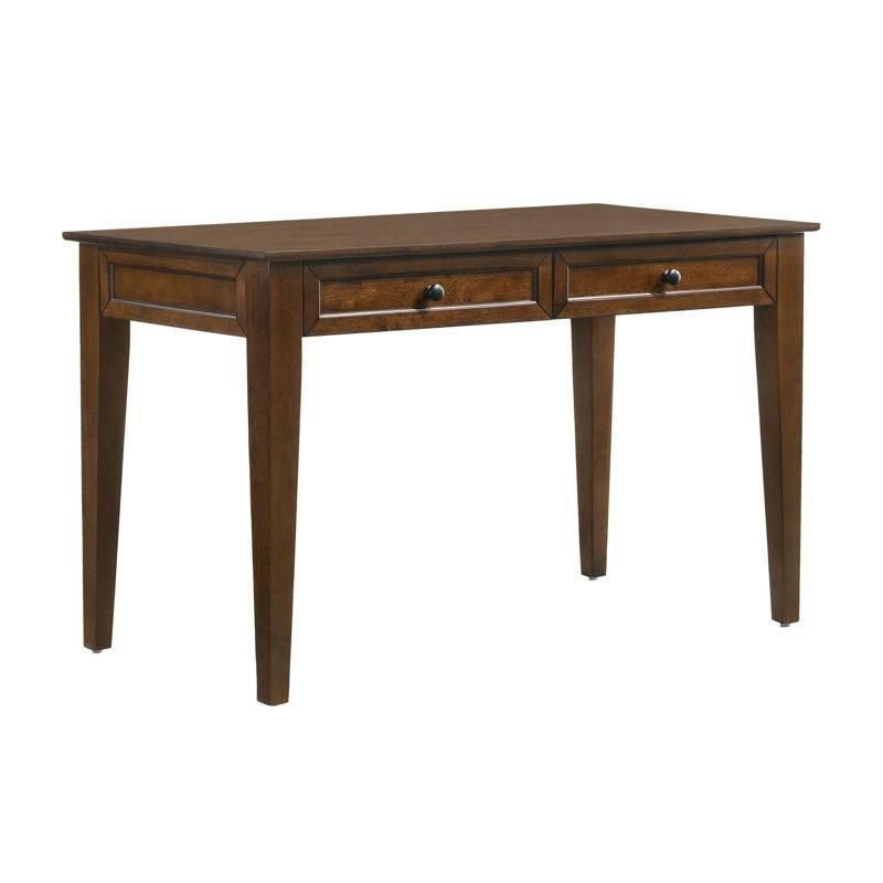 Kahverengi ve Siyah Masif Ahşap 3 Çekmeceli Vintage Çalışma Masası - 127x67 cm - 234599
