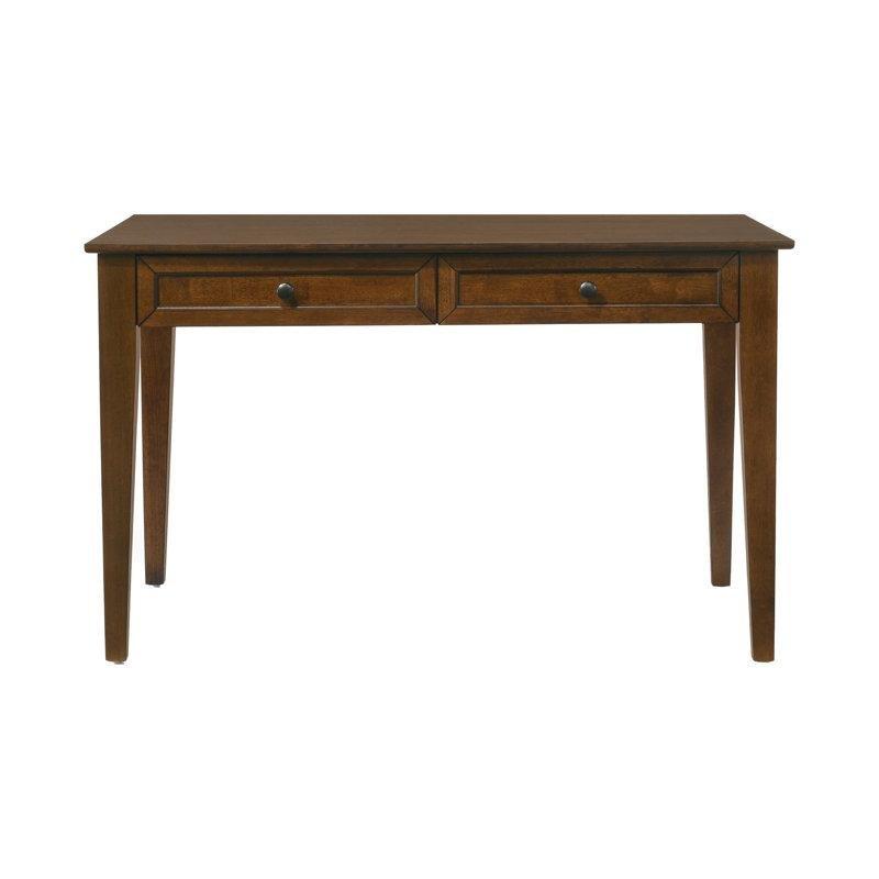 Kahverengi ve Siyah Masif Ahşap 3 Çekmeceli Vintage Çalışma Masası - 127x67 cm - 234599