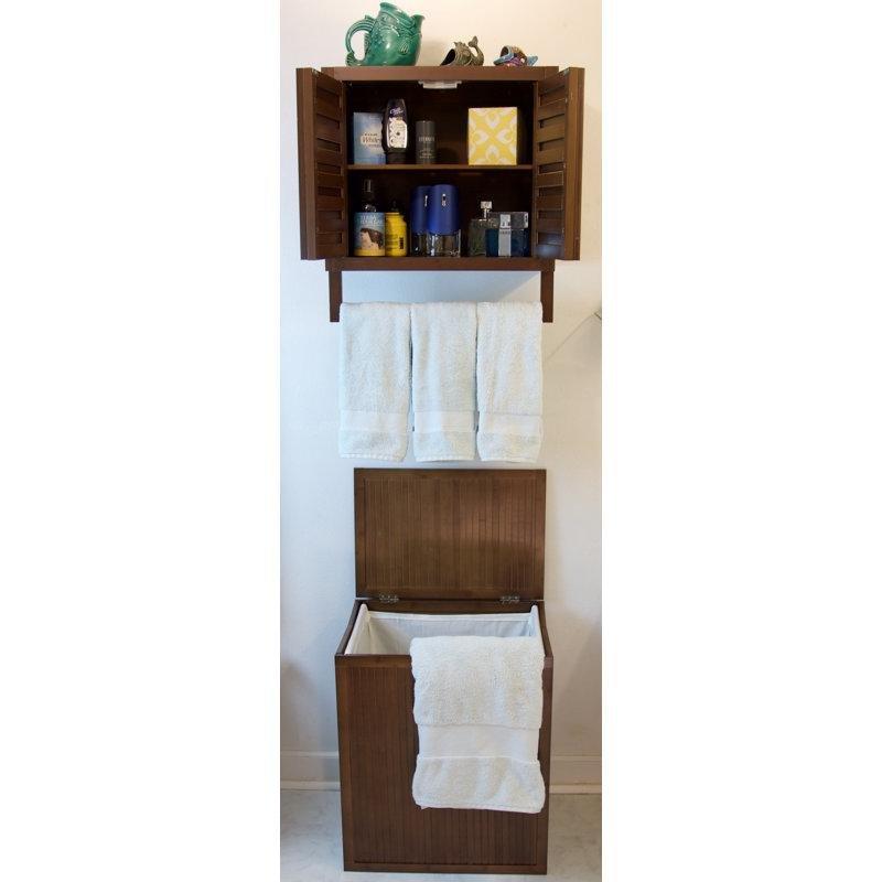 Karamel Bambu Katlanır Kapaklı Kulplu Çamaşır Sepeti - 60x51x35 cm - 187211