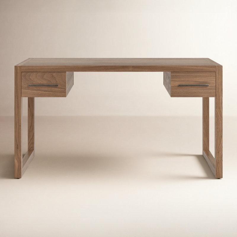 Karamel Kahve Masif Çam Ağacı İki Çekmeceli Vintage Çalışma Masası - 140x61 cm - 234861