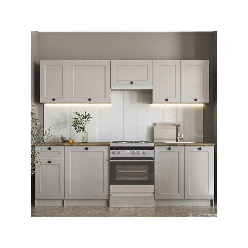 Kaşmir MDF 9 Kapaklı 1 Çekmeceli Gaz Pistonlu Mutfak Modeli - 240 cm - 186646