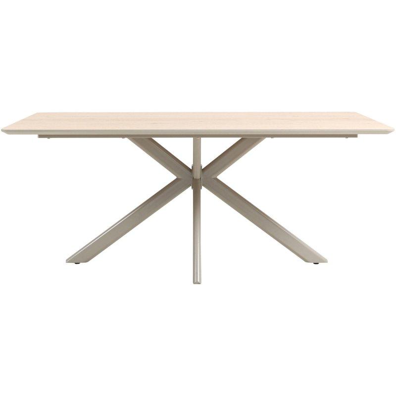 Kaşmir Metal Ayaklı Meşe Rengi Dikdörtgen MDF Bohem Yemek Masası - 180x100 cm - 236309