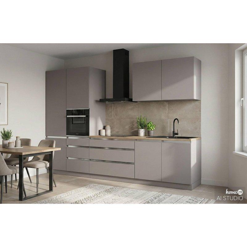 Kaşmir ve Sonoma Rengi Sunta Kendiliğinden Kapanan Tezgahlı Mutfak Modeli - 330 cm - 185828