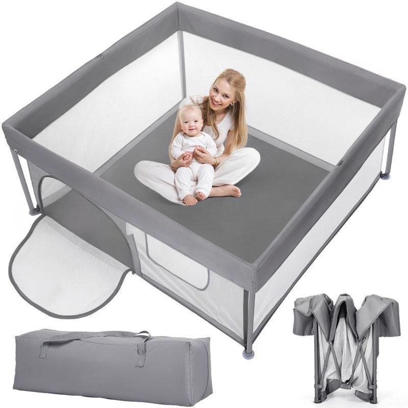 Katlanabilir Taşınabilir Metal Bebek Oyun Alanı - 127x127 cm - 181356
