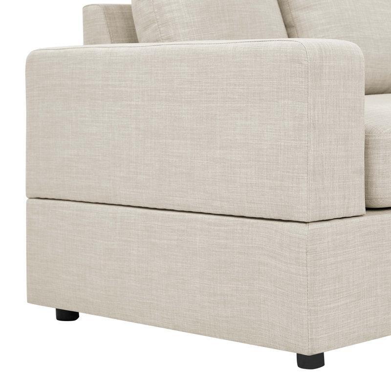 Keten Karışımlı Minder Sırtlı Sağ U Köşe Koltuk Takımı 11 Kırlentli - 318x224 cm - 192610