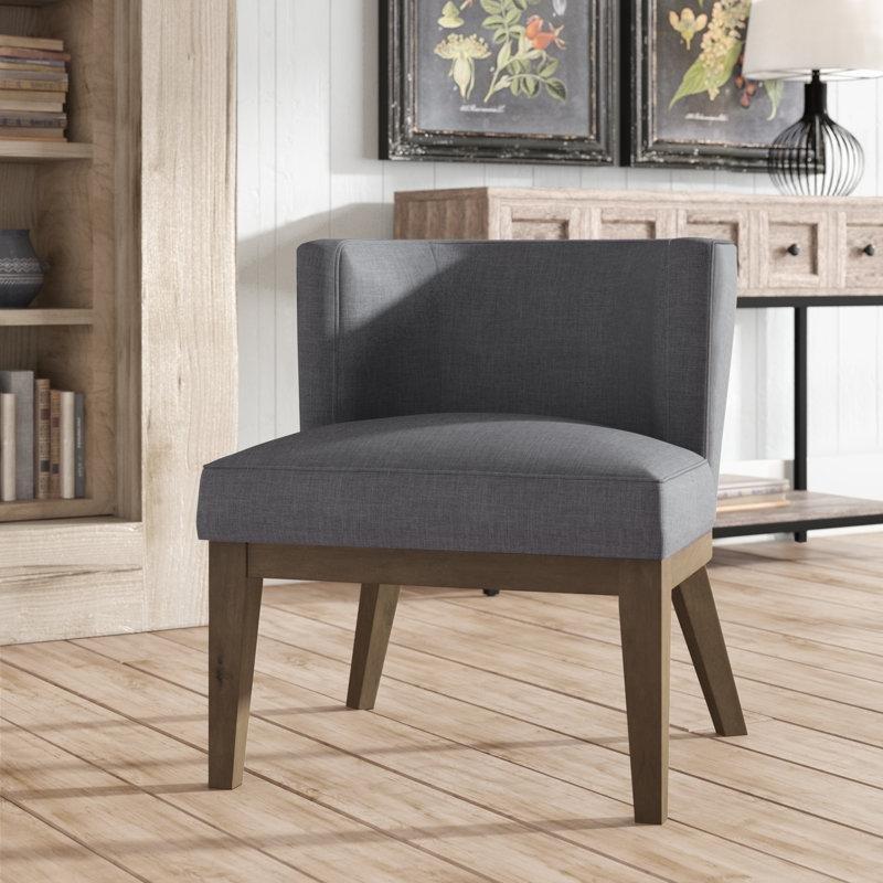 Keten Kumaş Döşemeli Ahşap Ayaklı Fıçı Tasarım Tekli Koltuk - 204386