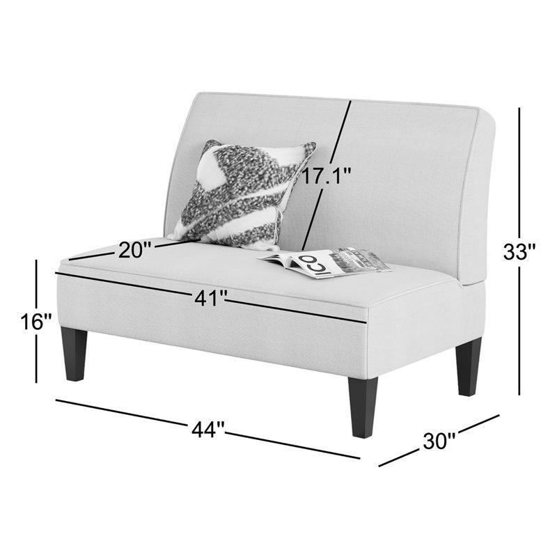 Keten Masif Ahşap Kolçaksız İkili Koltuk - 112 cm - 207455