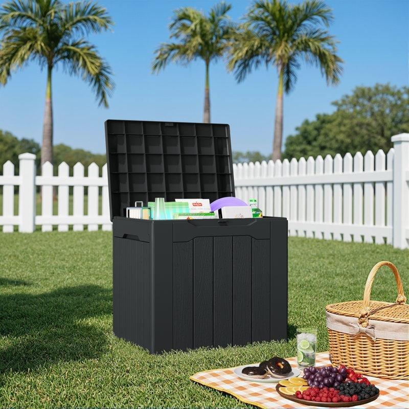 Kilitlenebilir Reçine 122 Litre Kapasiteli Bahçe Dolabı - 56x42 cm - 163462