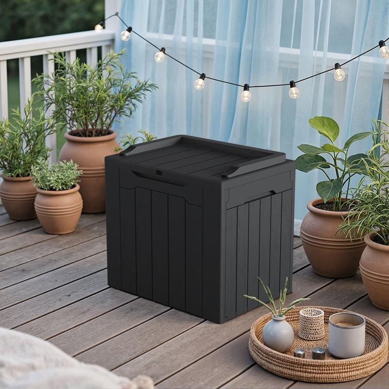 Kilitlenebilir Reçine 122 Litre Kapasiteli Bahçe Dolabı - 56x42 cm - 163462