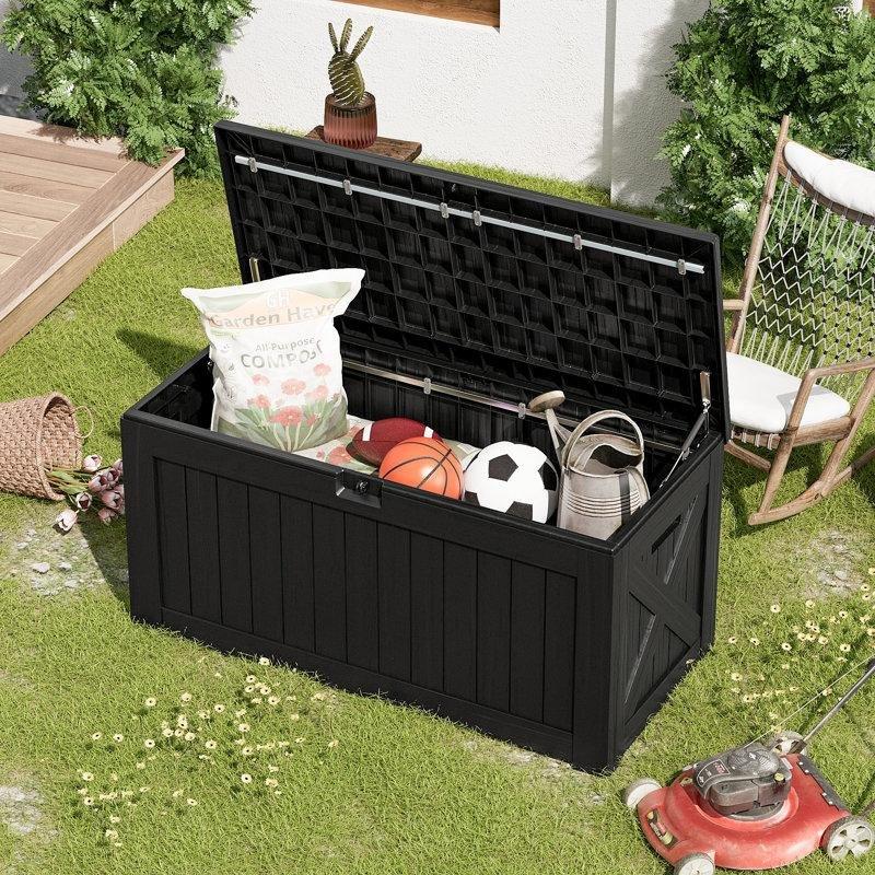 Kilitli Suya Dayanıklı Plastik Geniş Hacimli Bahçe Dolabı - 454 L - 163519