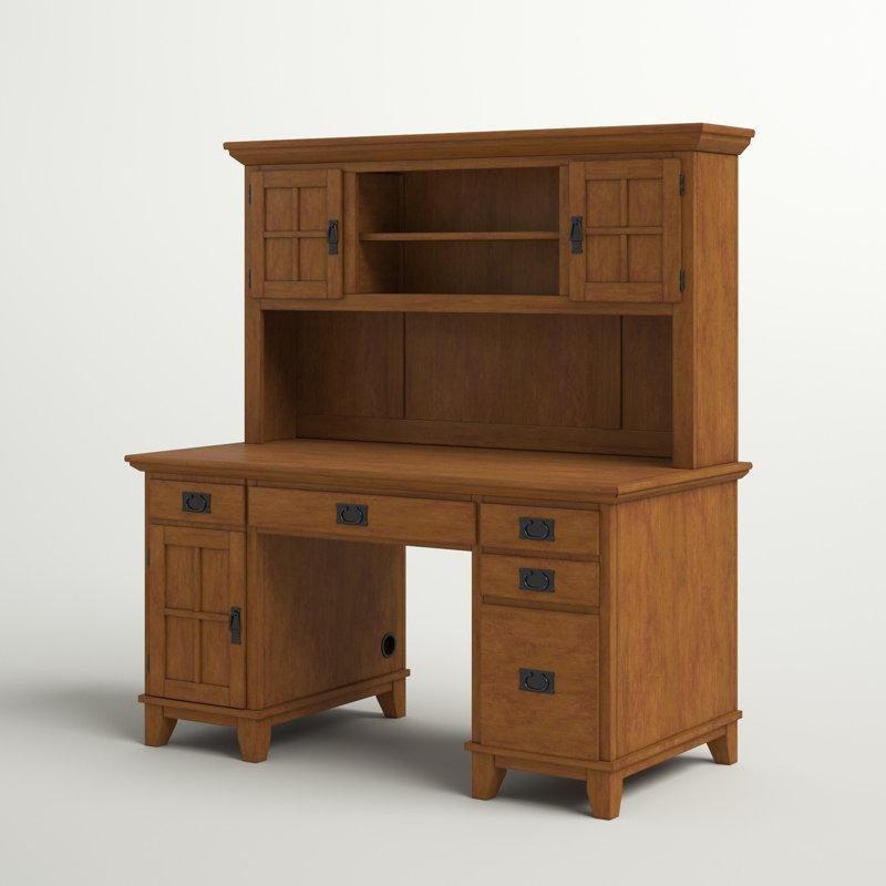 Kır Meşesi Masif Ahşap Üst Modüllü 5 Çekmeceli Vintage Çalışma Masası - 147x61 cm - 234650