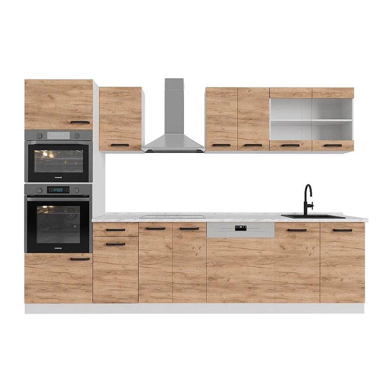Kırık Beyaz ve Beyaz Country Tarzı Mutfak Modeli - 300 cm - 186391