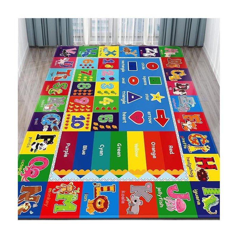 Kırmızı Polyester Eğitici Katlanabilir Kaymaz Tabanlı Oyun Halısı - 200x280 cm - 182470