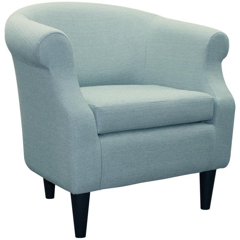 Kıvrımlı Kollu Yuvarlak Sırtlı Polyester Kumaş Tekli Koltuk - 81x70 cm - 203629