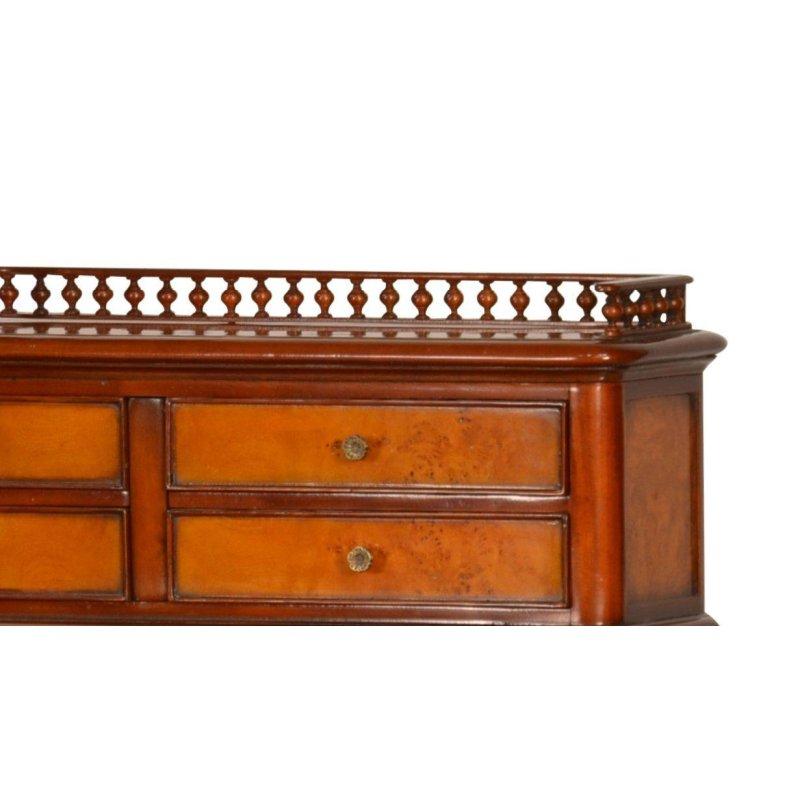 Kök Ahşap Sekreter Vintage Çalışma Masası - 235097