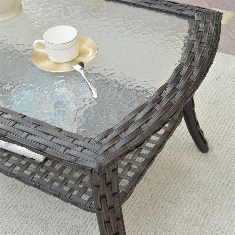Kot Mavisi Minderli Gri Rattan 2 Kişilik Bahçe Takımı - 210971