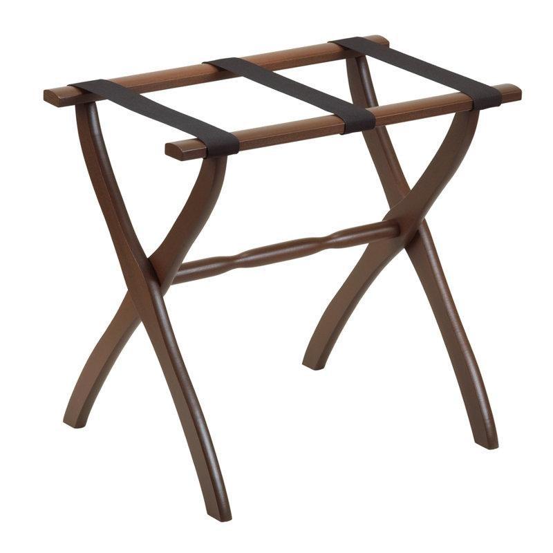 Koyu Ceviz Ahşap Katlanabilir Valiz Sehpası - 59 cm - 187089