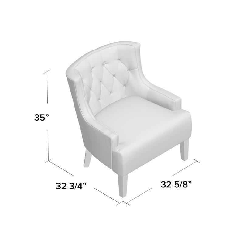 Koyu Gri Keten Kapitoneli Masif Ahşap Kulaklı Tekli Koltuk - 203218