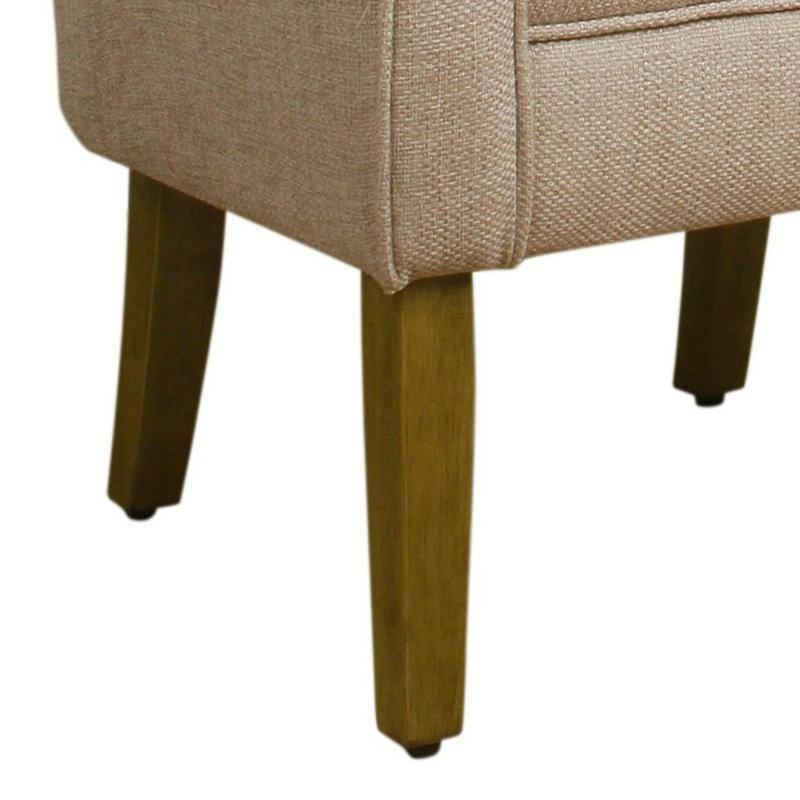 Koyu Gri Kumaş Masif Ahşap Ayaklı Retro Tasarım Tekli Koltuk - 72x67 cm - 203504