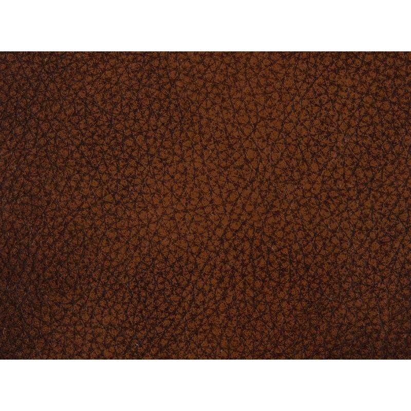 Koyu Kahverengi Hakiki Deri Zımba Detaylı Ahşap Ayaklı Koltuk - 211 cm - 196709